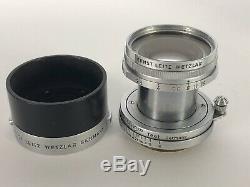 Leica / Leitz Elmar 50mm f2.8 LTM Fit Lens With E39 Uva Filter And ITOOY Hood