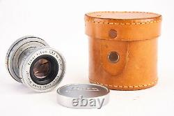 Leica Leitz Elmar 5cm 50mm f/2.8 Collapsible Lens w Cap & Case for M39 Mount V12