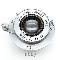 Leica Leitz Elmar 5cm F/3.5 Collapsible LTM Lens (Black Scale)