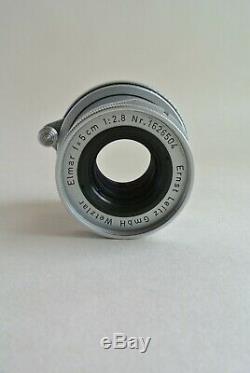 Leica Leitz Elmar 5cm f2.8 screw mount lens, runs smoothly + cap, good