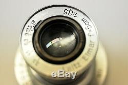 Leica Leitz Elmar 5cm f3.5 SM lens with caps. Cla'd. Ser. #512249 1939