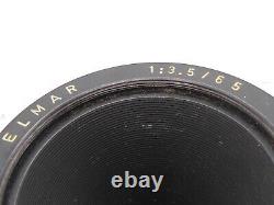 Leica Leitz Elmar F3.5 65mm M mount lens for Visoflex System