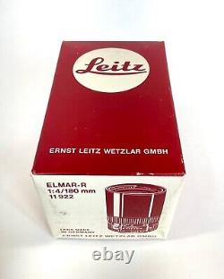 Leica Leitz Elmar-R 180mm f/4 telephoto lens, in box, excellent+