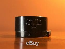 Leica Leitz FLQOO (FOOKH) lens hood for Elmar 3,5cm Black Paint RARE