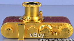 Leica Leitz I Model A Luxus Leomu Gold Camera +50mm Elmar F3.5 Lens +cap Mint