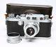 Leica Leitz Iiif Black Dial Bd #417023 Camera + Elmar 50mm F/3.5 Ltm Lens, Case