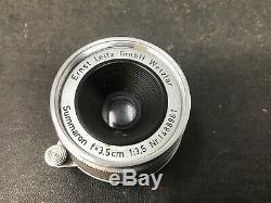 Leica Leitz SUMMARON f=3.5 cm 13.5 35mm lens & Elmar F=5 Cm 135 & Filters