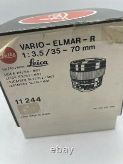 Leica Leitz Vario Elmar R 35-70mm 13.5 Zoom Lens with Caps & Original Case