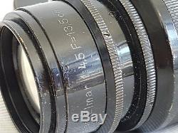 Leica Leitz Wetzlar Black Paint Elmar 13.5cm f4.5 LTM M39 Screw Mount SHARP LENS