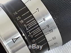 Leica Leitz Wetzlar Black Paint Elmar 9cm f4 LTM M39 Screw Mount w Bakelite MINT