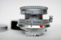 Leica Leitz Wetzlar Elmar-m 12.8/50mm Elmom 11112 Chrome 1959 M2 3 4 6 7 M9 M10