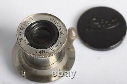 Leica Leitz Wetzlar Nickel Elmar 3.5/50 Lens Swrew Mount M39 50mm 3.5