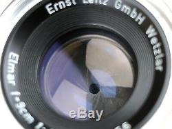 Leica M 9cm F/4 Elmar 90mm Ernst Leitz GmbH Wetzlar Lens M-Mount Clean