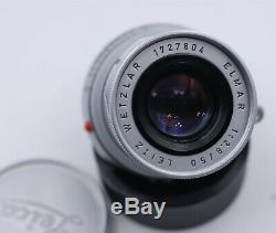 Leica M2 SS 35mm Film Camera With ELMAR 12.8 f=5cm Leitz Lens And Case