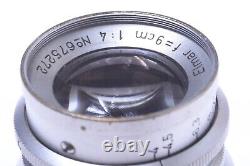 Leica M39 90mm 4 Elmar Rare, All Chrome'1948' Coated Screw Mount Rf Lens