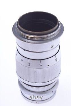 Leica M39 90mm 4 Elmar Rare, All Chrome'1948' Coated Screw Mount Rf Lens