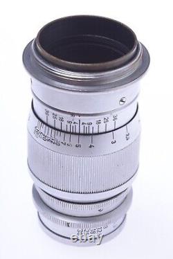 Leica M39 90mm 4 Elmar Rare, All Chrome'1948' Coated Screw Mount Rf Lens