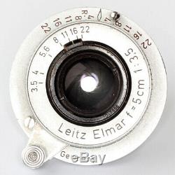 Leica RED SCALE Elmar 5cm 13,5 Nr. 1047886 Leitz GERMANY! TOP but NOT CLEAN