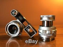 Leica (SUMMARON 35mm f/3.5) + (ELMAR 90mm f/4) Lenses M2 M3 M4 M5 M6 M Mount
