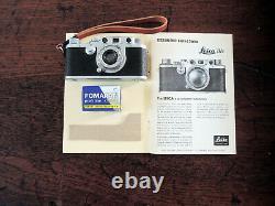 Leica iiic 3c + leitz Elmar 50mm f3.5 lens + English instructions