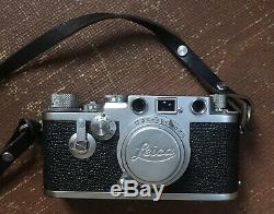 Leica iiif Film Camera Red Dial Version 1956 -leitz Elmar Lens Great Condition