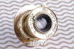 Leica lens 3.5/50 mm M39 Zeiss Eleitz Wetzlar Leitz Elmar / gold edition