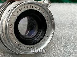 Leitz 12.8 5cm 50mm Elmar M mount Lens Red Dot