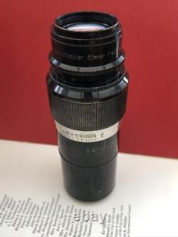 Leitz 13.5cm F4.5 Elmar ca. 1930 non-coupled EFERN Rare Black Paint Leica Lens