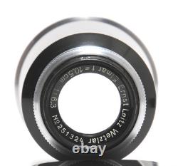 Leitz 6.3/10.5 cm Mount Elmar Black/Chrome for Leica Screw Mount w. Caps