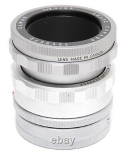 Leitz Canada Elmar 3.5/65mm Chrome Visoflex Lens with 16464 K Mount