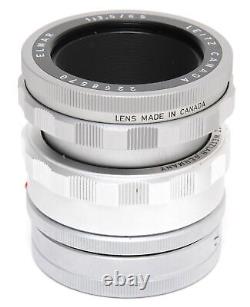 Leitz Canada Elmar 3.5/65mm chrome Visoflex lens with 16464 K Mount