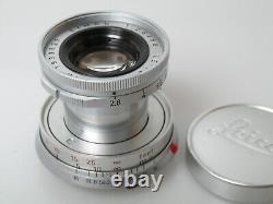 Leitz ELMAR 50 mm 12.8 2.8/50 no. 1933627 beautiful nice, for Leica M + met. Cap dek