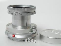 Leitz ELMAR 50 mm 12.8 2.8/50 no. 1933627 beautiful nice, for Leica M + met. Cap dek