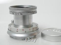 Leitz ELMAR 50 mm 12.8 2.8/50 no. 1933627 beautiful nice, for Leica M + met. Cap dek