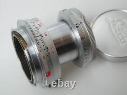 Leitz ELMAR 50 mm 12.8 2.8/50 no. 1933627 beautiful nice, for Leica M + met. Cap dek