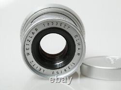 Leitz ELMAR 50 mm 12.8 2.8/50 no. 1933627 beautiful nice, for Leica M + met. Cap dek