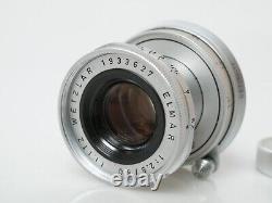 Leitz ELMAR 50 mm 12.8 2.8/50 no. 1933627 beautiful nice, for Leica M + met. Cap dek