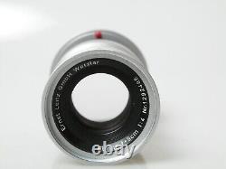 Leitz ELMAR 9cm f4 4/90mm for Leica M s. Beautiful opt. Condition. Excellent E39