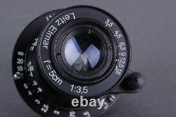 Leitz Elmar 3.5/50 mm RF M39 Lens LEICA Zeiss Eleitz Wetzlar Black Lens