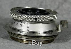 Leitz Elmar 35mm 3.5 Nickel Lens Screw Mount L39 LTM Leica Wetzlar Germany