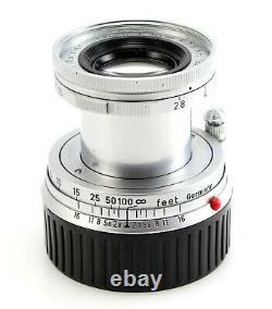Leitz Elmar 50mm f/2.8 (5cm 12.8) Lens with Cap Leica M Mount Leitz Wetzlar