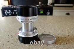 Leitz Elmar 50mm f/2.8 (5cm 12.8) Lens with Cap and ITOOY hood Leica M Mount