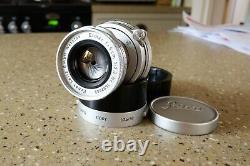 Leitz Elmar 50mm f/2.8 (5cm 12.8) Lens with Cap and ITOOY hood Leica M Mount