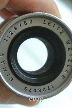 Leitz Elmar 50mm f/2.8 collapsible M mount lens with front cap and UV filter