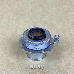 Leitz Elmar 5cm 3.5 Red Scale Vintage Screwmount Lens NICE