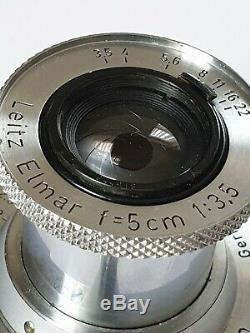 Leitz Elmar 5cm F3.5 collapsible lens (Coated with Leica M mount adapter)