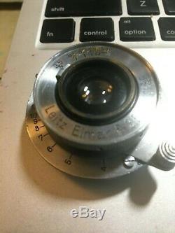 Leitz Elmar f=3,5cm 13,5 35mm f/3.5 Leica Screw Mount lens excellent recent CLA
