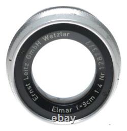 Leitz Elmar f=9cm 14 chrome rangefinder screw mount lens