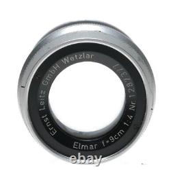 Leitz Elmar f=9cm 14 chrome rangefinder screw mount lens