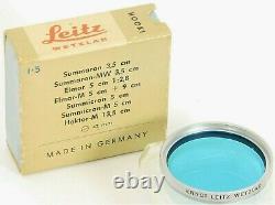 Leitz HOOKI 13098 BLUE 39mm Filter for Leica E39 Lenses as SUMMICRON Elmar-M etc